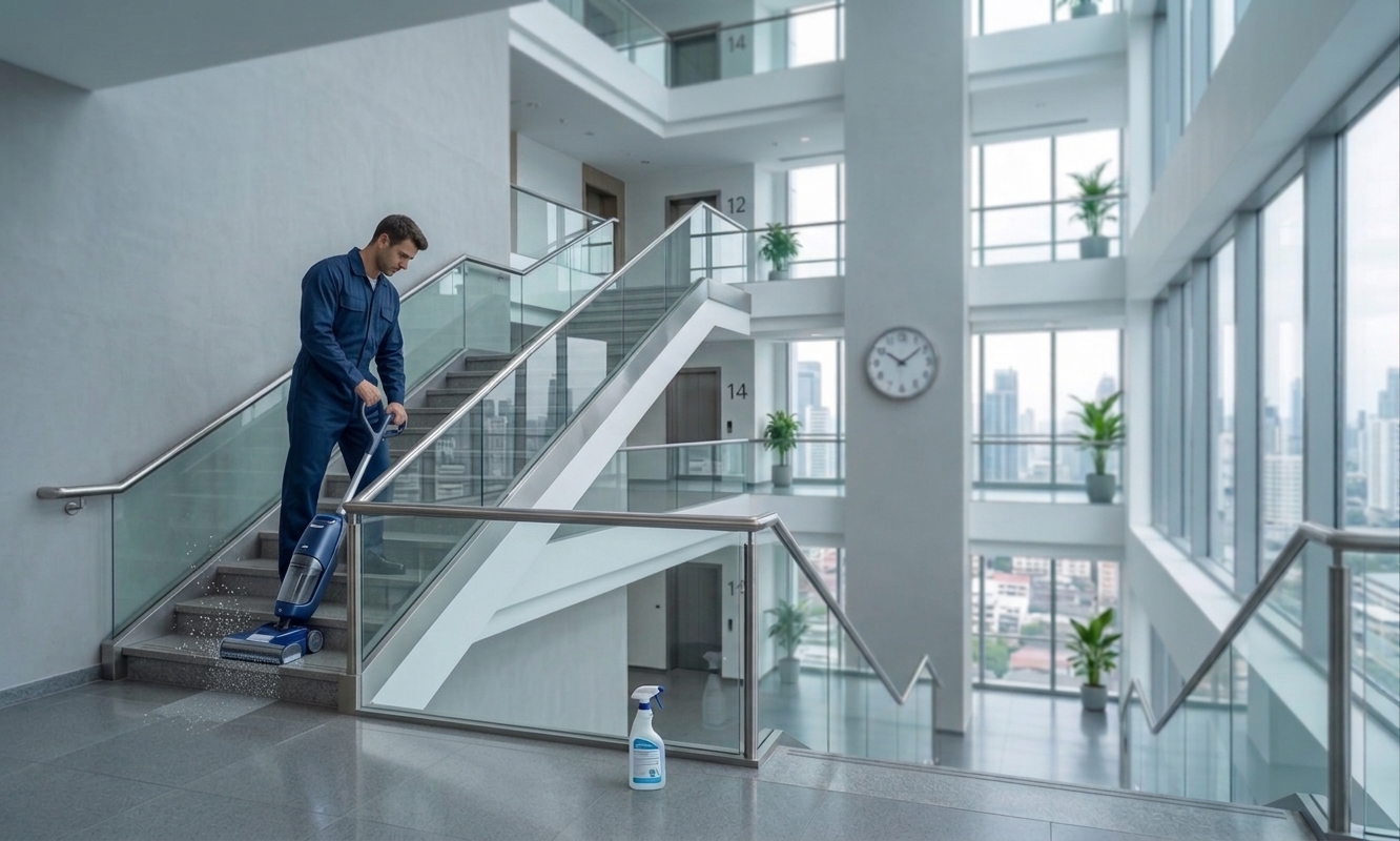 Treppenhausreinigung durch Hochglanz Reinigung Service